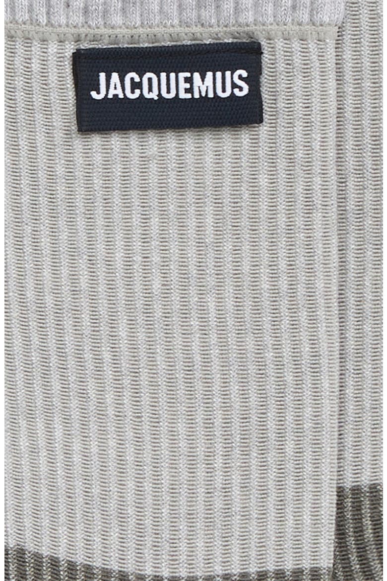 Les Chaussettes Logo Organic Cotton Blend Socks, Alternate, color, DARK GREY