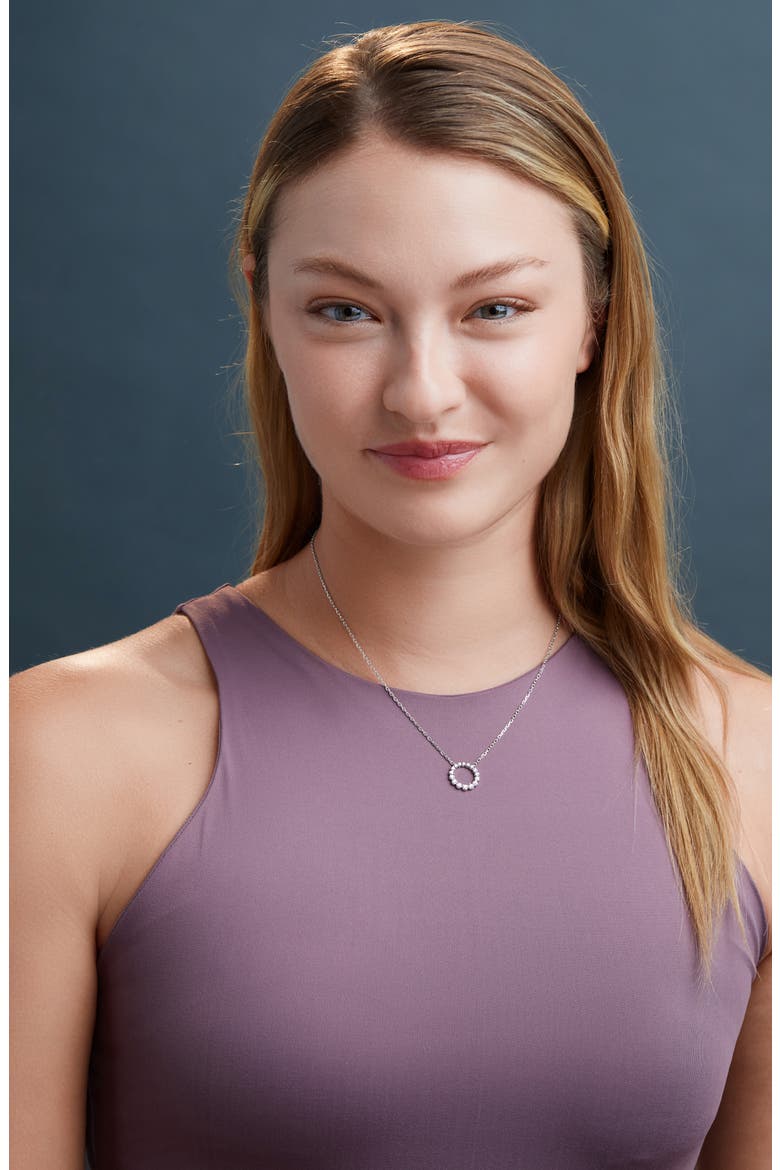 Liora Graduated Diamond Pendant Necklace (Nordstrom Exclusive), Alternate, color, 18KW