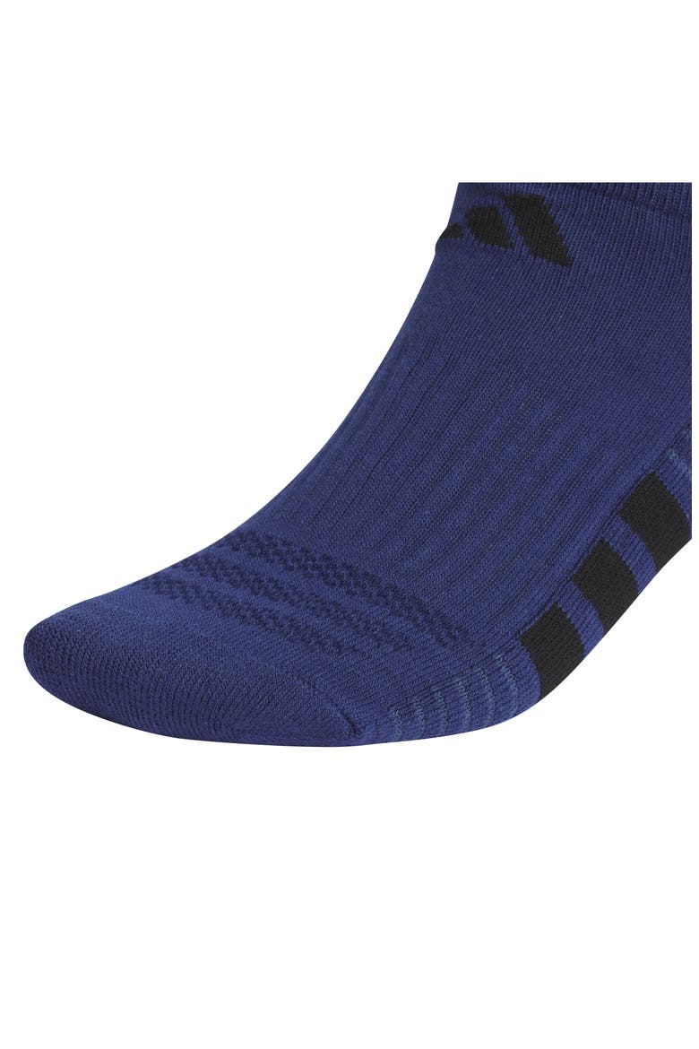 Cushioned 4.0 3-Pack Low Cut Socks, Alternate, color, DARK BLUE/ WHITE/ COOL HEATHER
