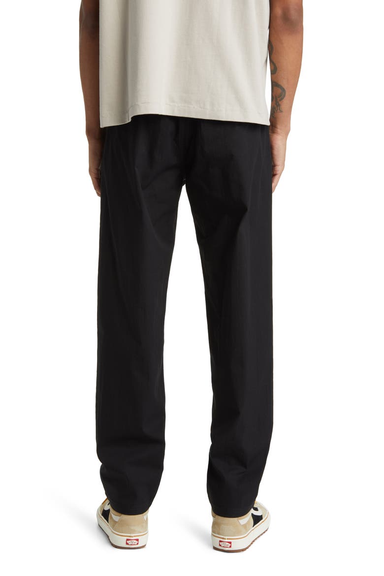 Relaxed Fit Elastic Waist Workwear Pants, Alternate, color, BLACK