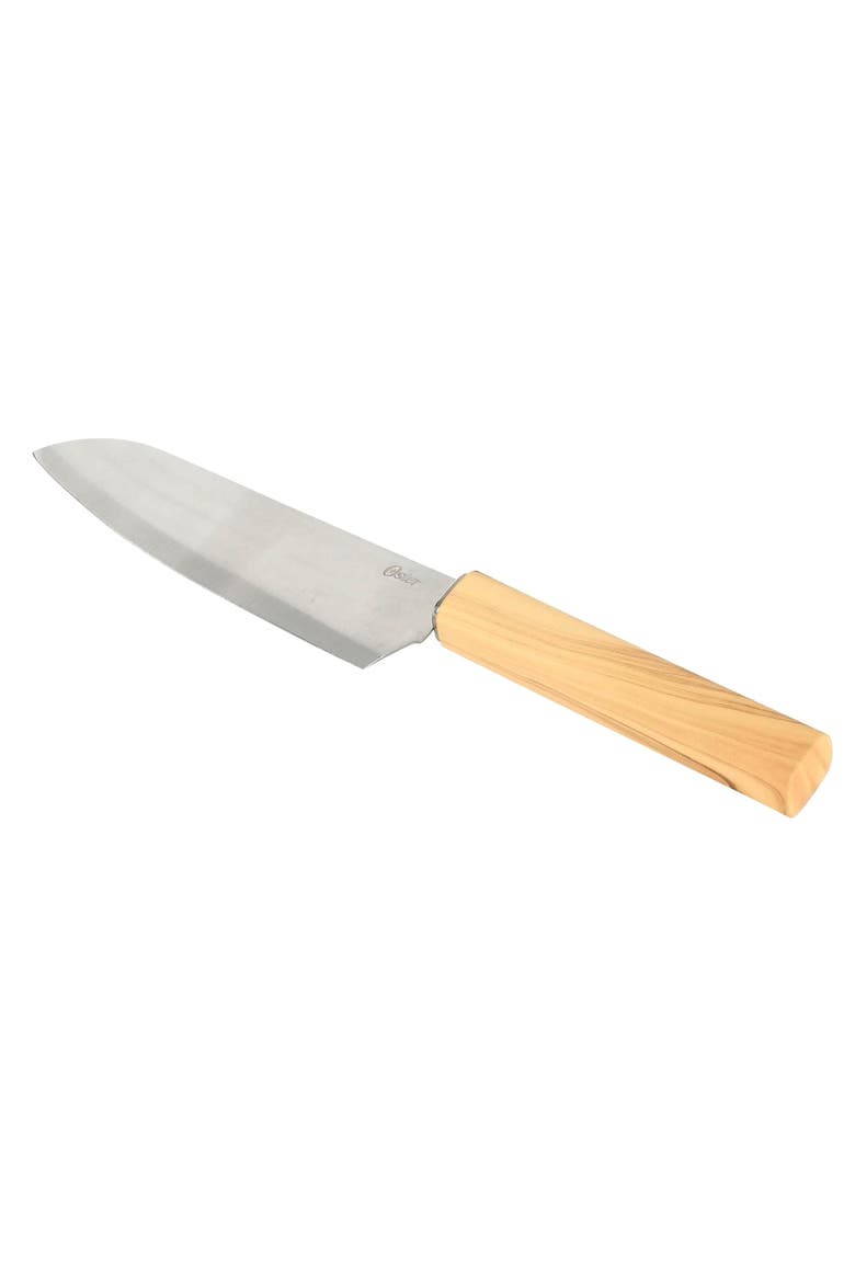 3 Piece Stainless Steel Cutlery Set Faux Wood Handles, Alternate, color, Brown