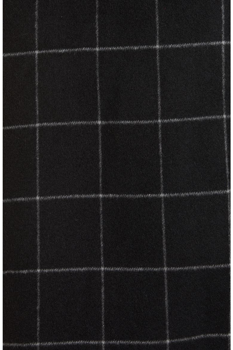 Windowpane Check Knit Sleeve Coat, Alternate, color, BLACK MULTI