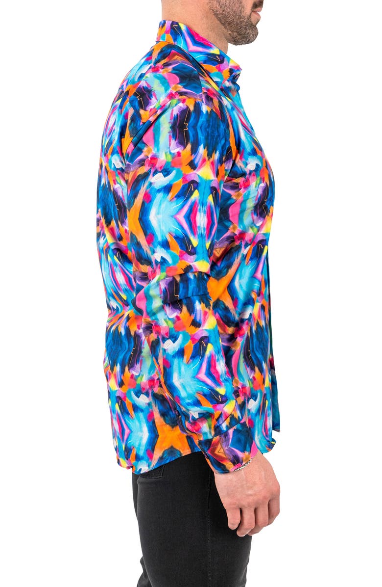 Maceoo Fibonacci Discomakeup Multi Contemporary Fit Button-Up Shirt, Alternate, color, 