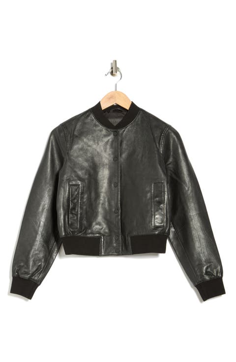 Riley Leather Bomber Jacket