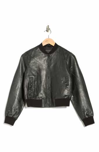 AllSaints Riley Leather Bomber Jacket