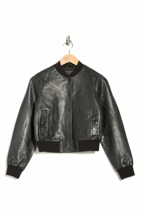 AllSaints Riley Leather Bomber Jacket