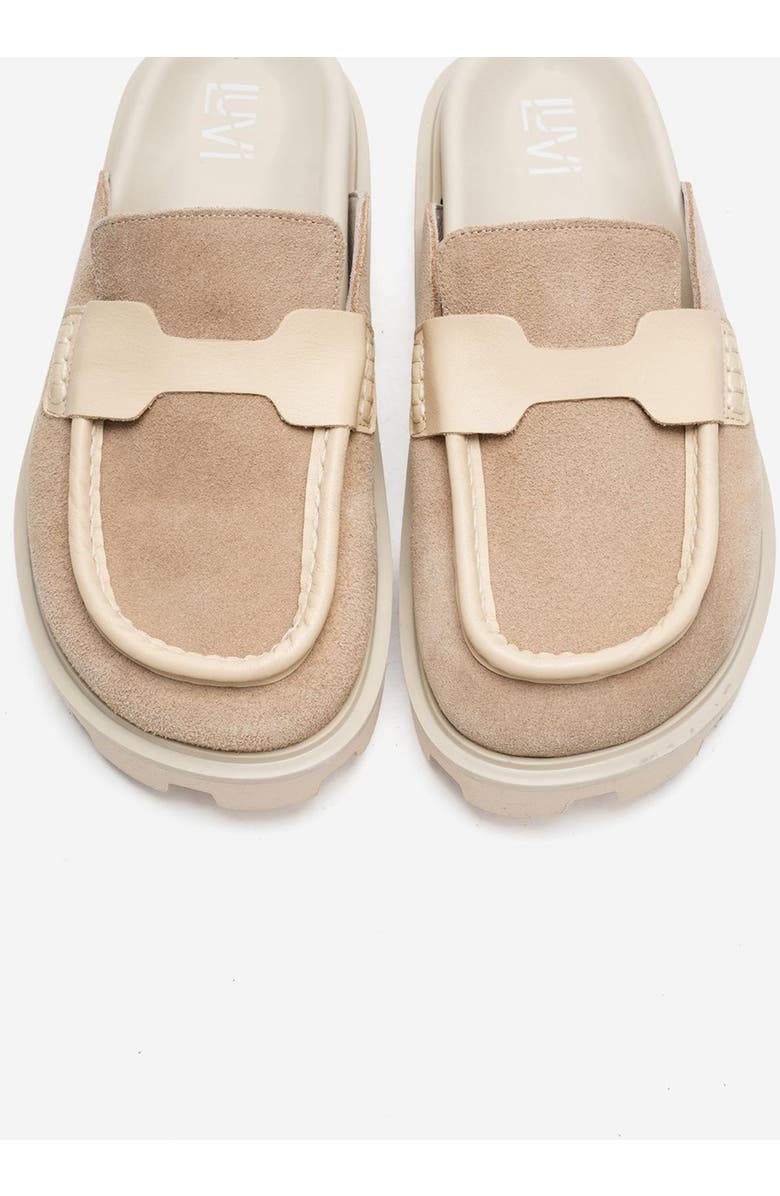 Forever & Always Shoes Vela Leather Slipper, Alternate, color, Beige Suede