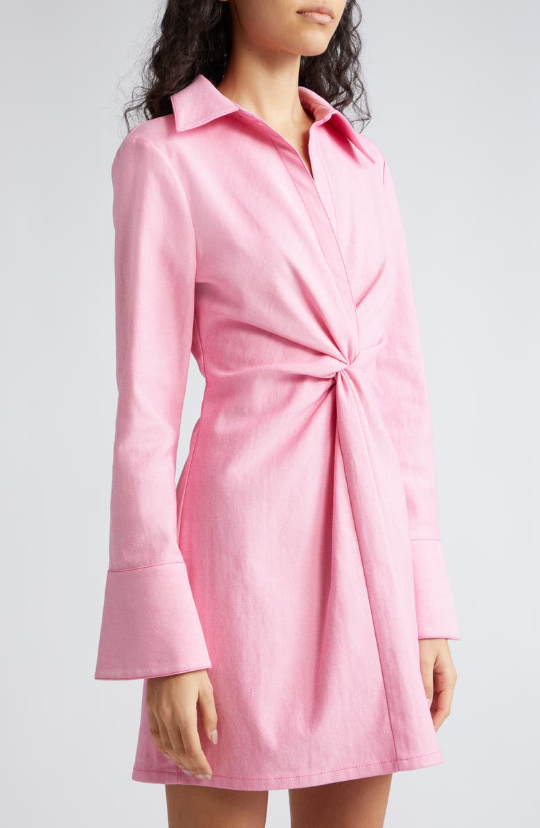 Cinq à Sept McKenna Twist Front Long Sleeve Minidress, Alternate, color, 