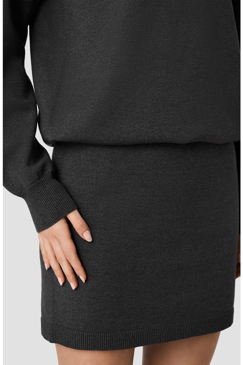 Cosysoft Long Sleeve Blouson Minidress, Alternate, color, DARK GREY MELANGE