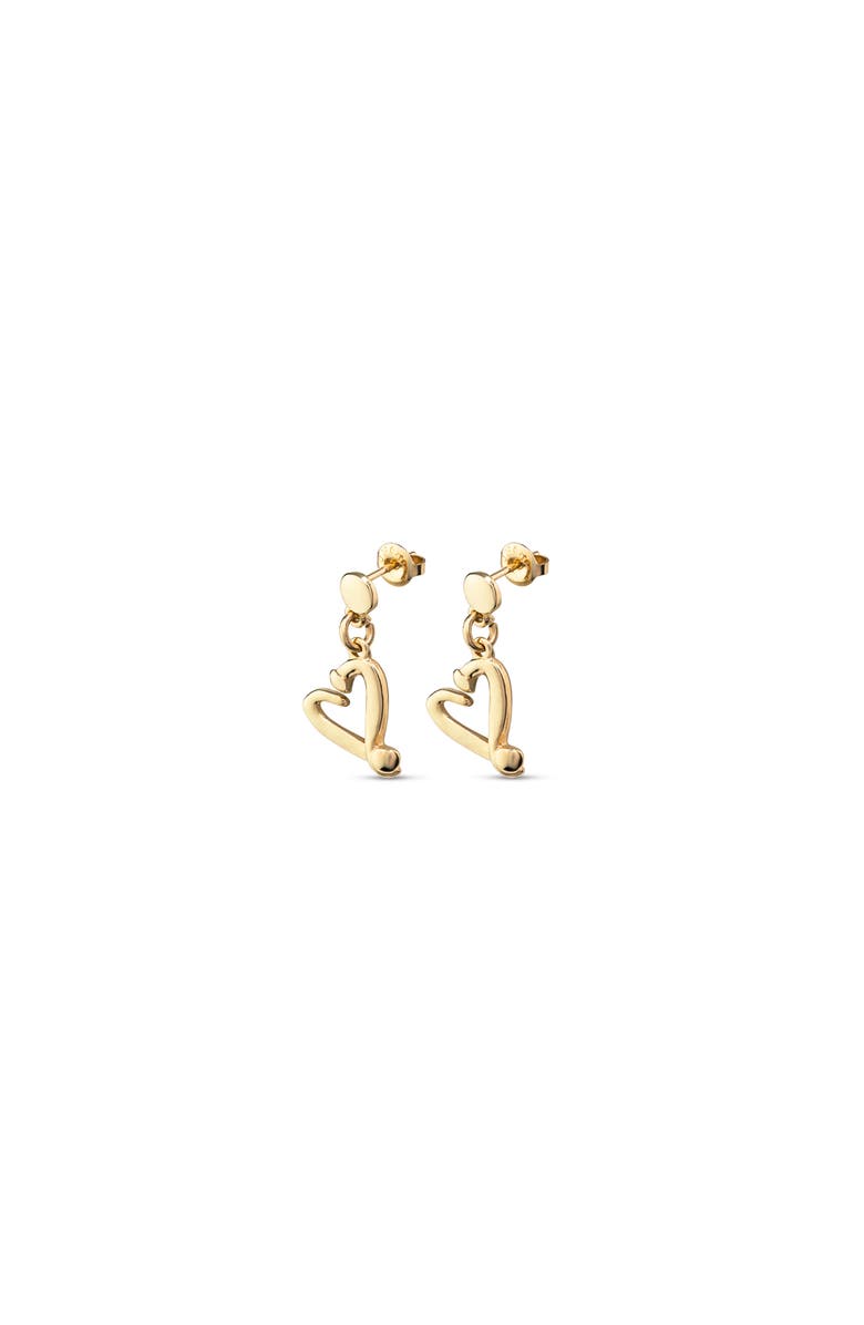 UNODE50 Hammered Heart Hoops, Alternate, color, Gold
