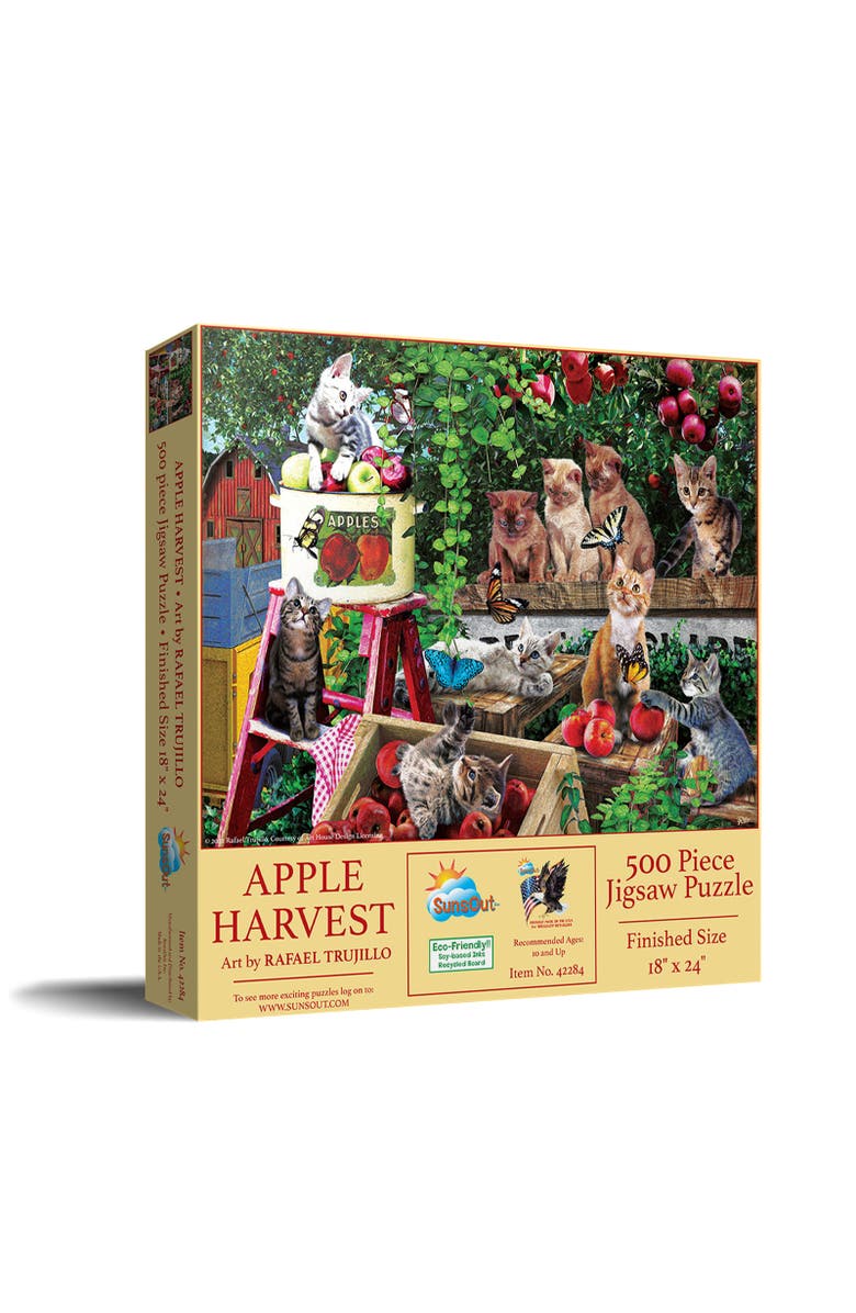 Sunsout Apple Harvest 500 piece Jigsaw Puzzle for Adults, Main, color, Multicolor