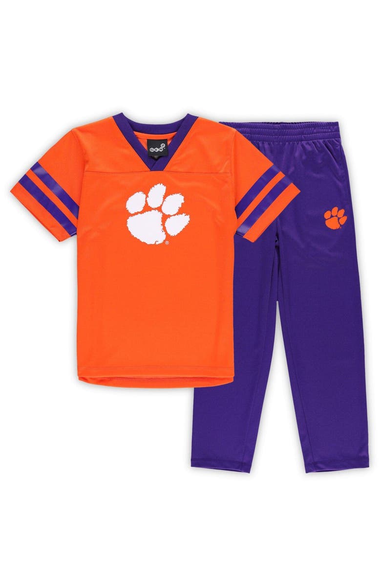 Outerstuff Preschool Orange/Purple Clemson Tigers Red Zone Jersey & Pants Set, Main, color, Orange