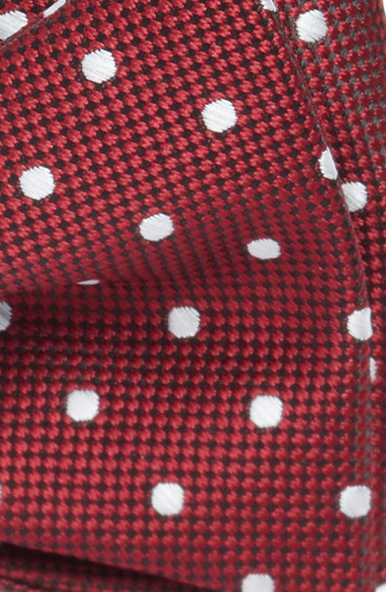 CLIFTON WILSON Polka Dot Silk Bow Tie, Alternate, color, Maroon