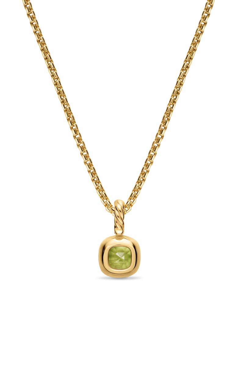 David Yurman Mini Cushion Cut Enhancer, Alternate, color, Peridot