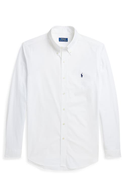 Shop Polo Ralph Lauren Stretch Cotton Poplin Button-down Shirt In White
