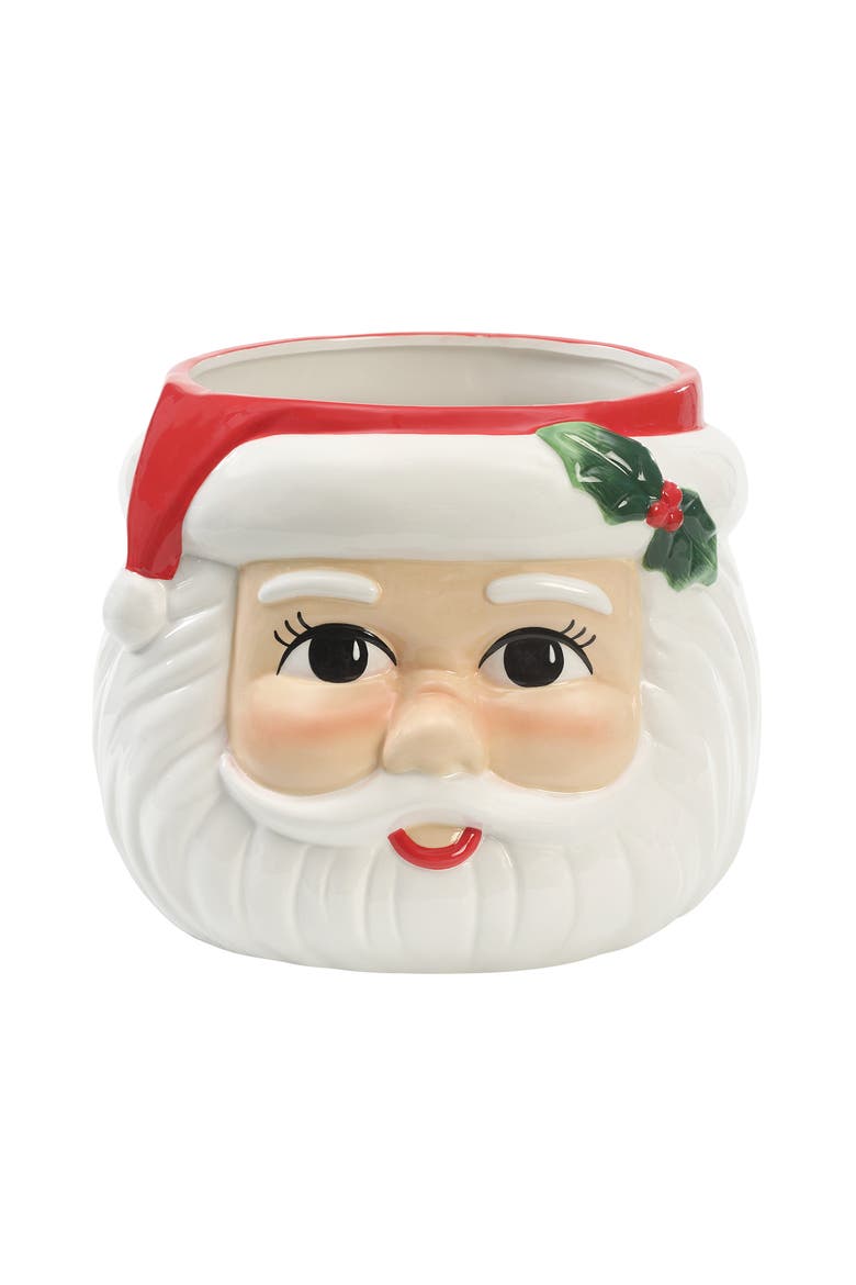 12 in. Giant Ceramic Santa Bowl, Main, color, Multicolored