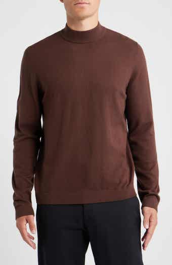 Open Edit Solid Mock Neck Sweater