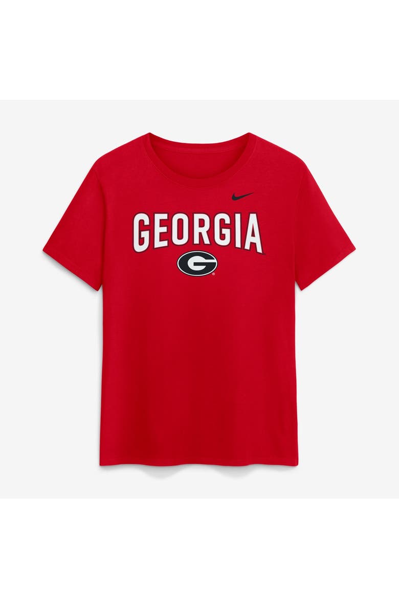 Women's Nike  Red Georgia Bulldogs Arch Logo T-Shirt, Main, color, Red