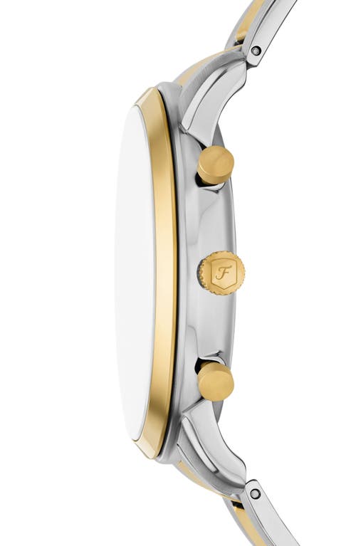 Fossil Neutra Chronograph Two Tone Stainless Steel Watch, 44mm In Two Tone