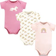 Hudson Baby Comfortable All-Cotton Bodysuit 3Pk
