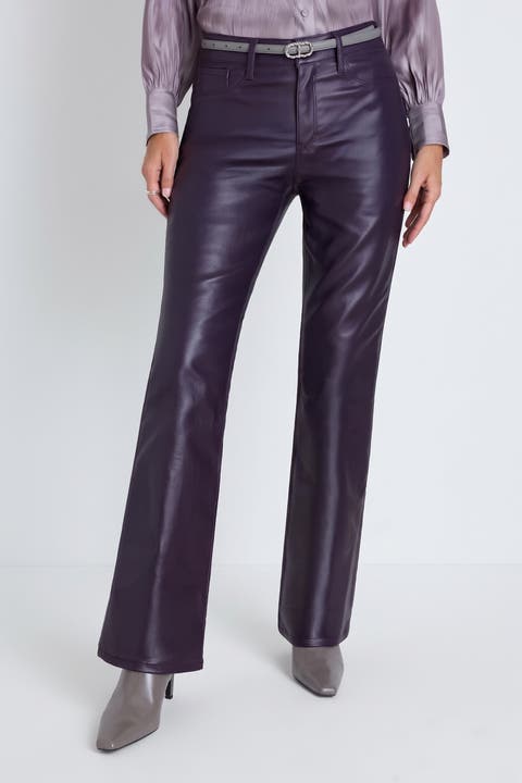 Aria Coated Flare Jeans