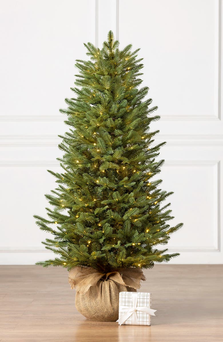 Balsam Hill BH Balsam Fir with Burlap Base, Alternate, color, Green