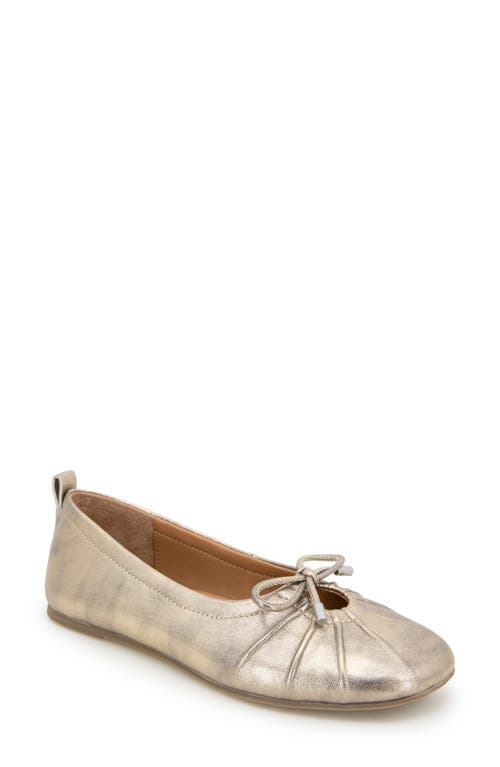 GENTLE SOULS BY KENNETH COLE Marilyn Ballet Flat in Gravel Leather 