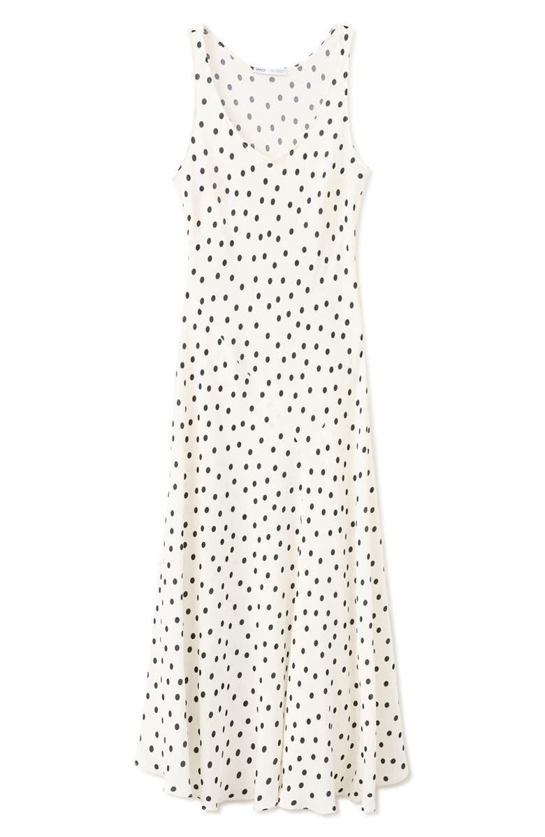 MANGO Taby 2 Polka Dot Sleeveless Dress, Main, color, Off White