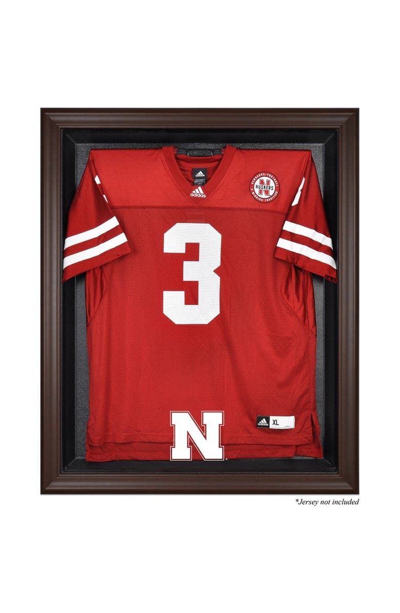 FANATICS AUTHENTIC Nebraska Huskers Brown Framed Logo Jersey Display Case, Main, color, 