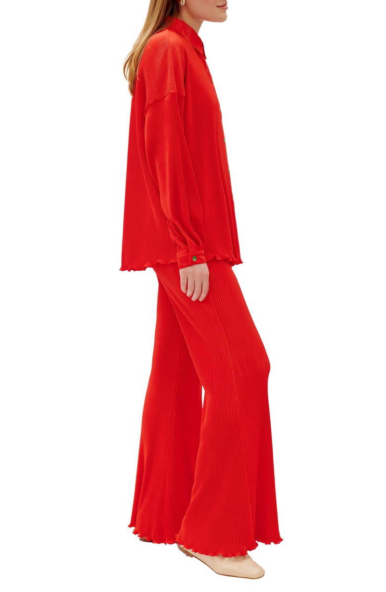 Sleeper Origami Lettuce Edge Plissé Pajamas, Alternate, color, 