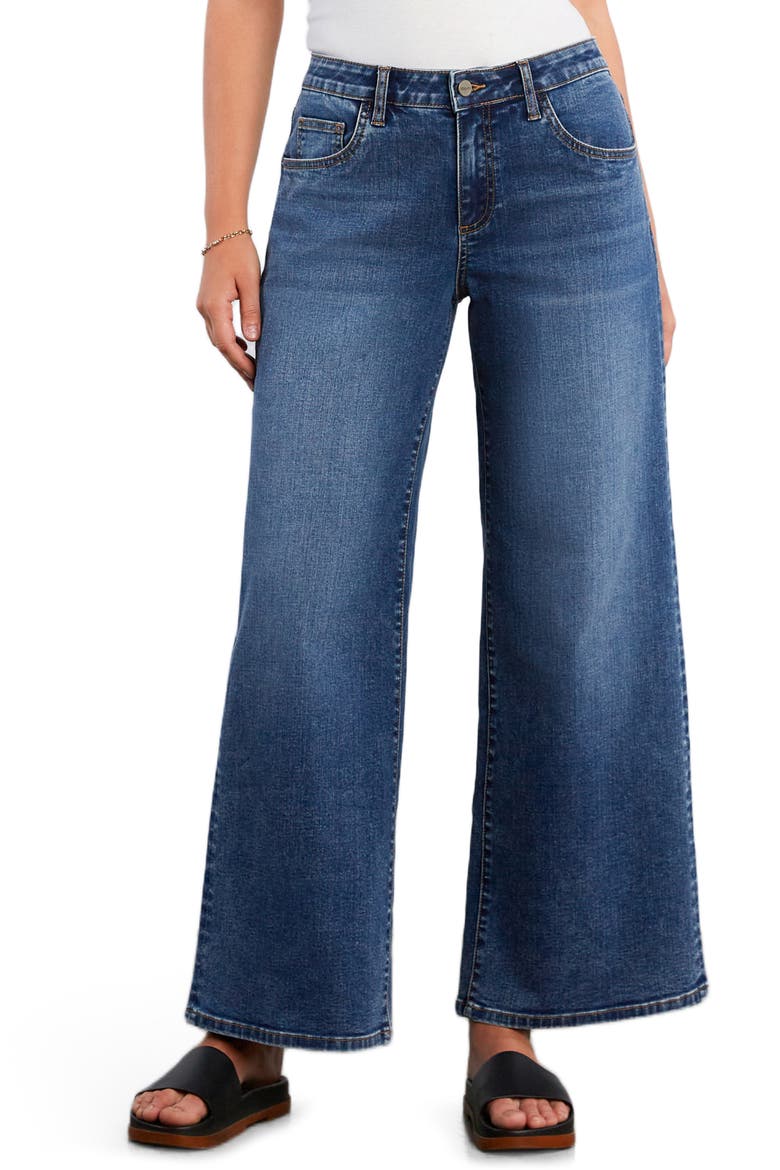 Relaxed Wide Leg Jeans, Main, color, SHINE BLUE