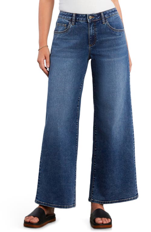 Hint Of Blu Relaxed Wide Leg Jeans In Blue