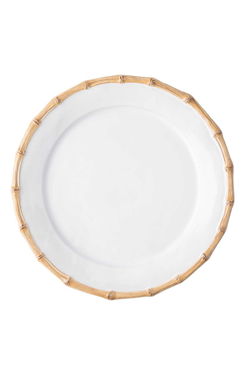 Juliska Bamboo Ceramic Dessert/Salad Plate, Main, color, Whitewash/ Bamboo Natural