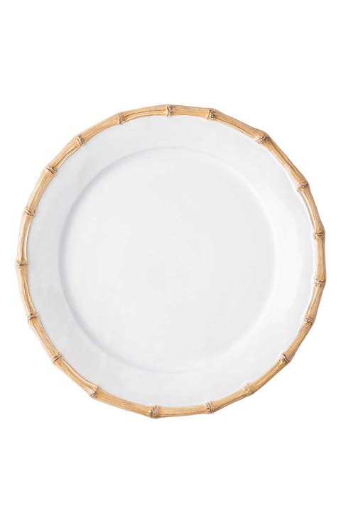 Bamboo Ceramic Dessert/Salad Plate