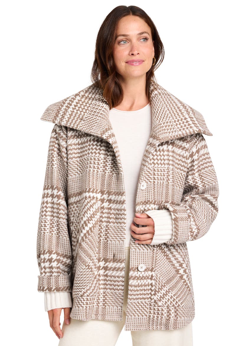 x @cellajaneblog Plaid Jacket, Alternate, color, TOAST PLAID