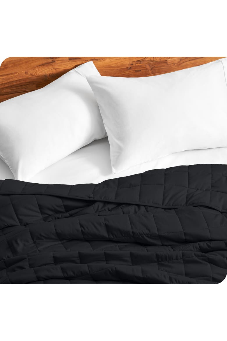Cotton Weighted Blanket, Alternate, color, Black