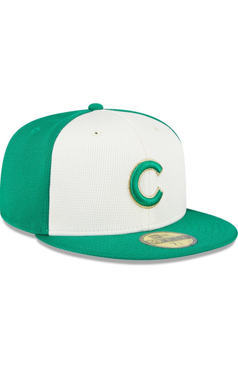 New Era Men's New Era White/Green Chicago Cubs 2024 St. Patrick's Day 59FIFTY Fitted Hat, Alternate, color, 