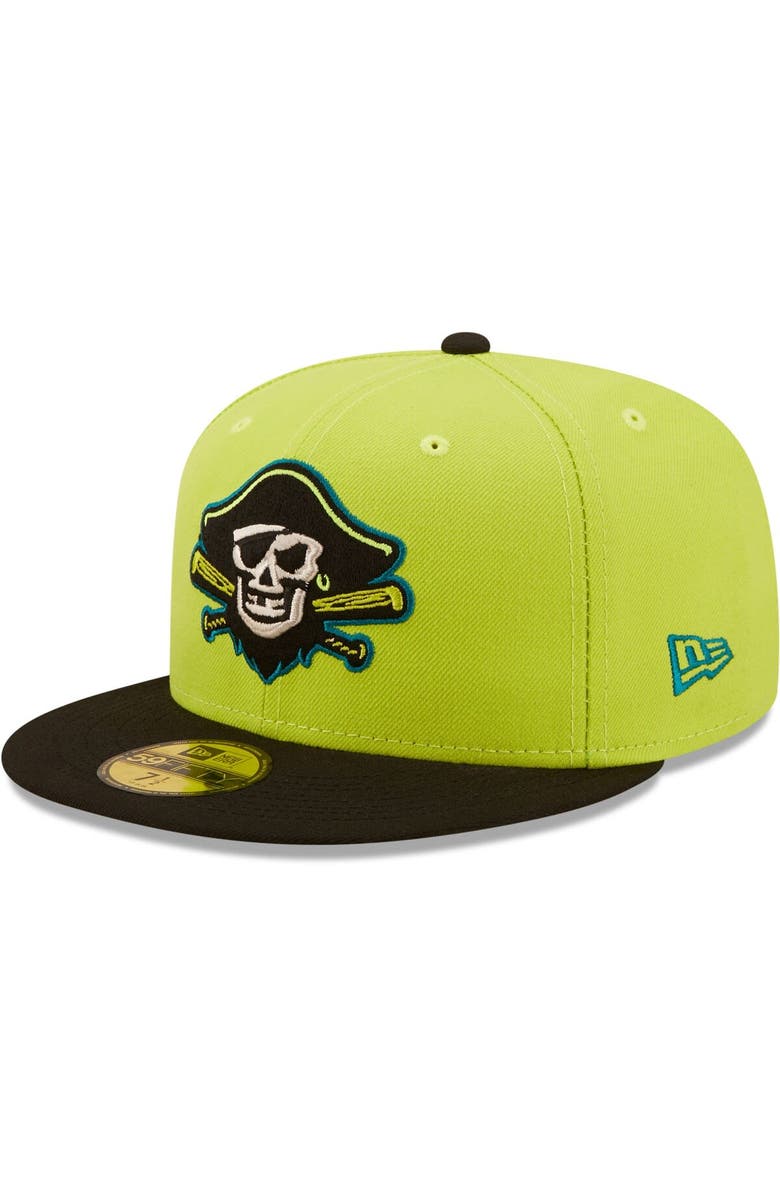 New Era Men's New Era Green/Black Bradenton Barbanegras Copa De La Diversion 59FIFTY Fitted Hat, Main, color, Green