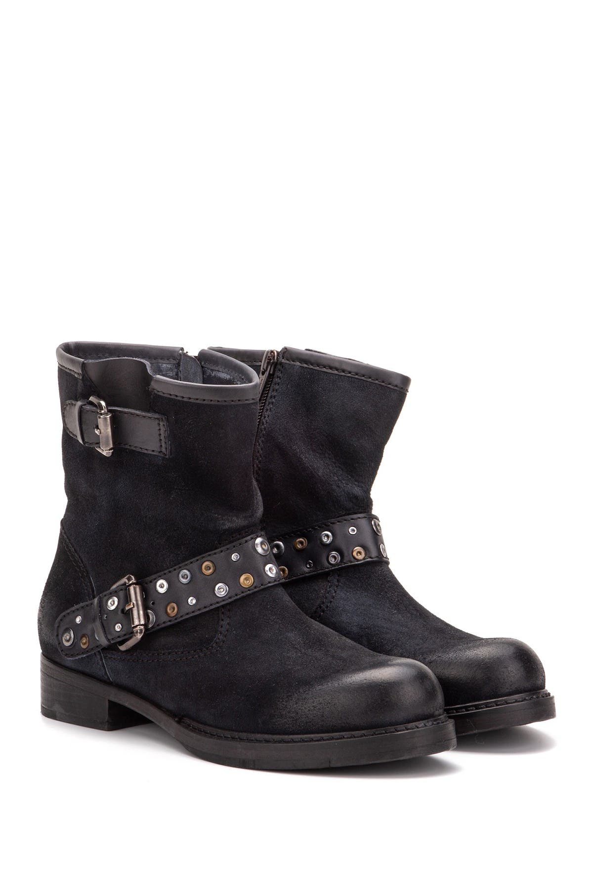 VINTAGE FOUNDRY Miriam Studded Leather Boot, Alternate, color, Black