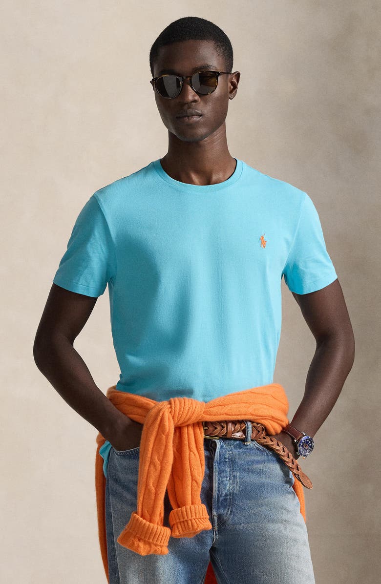 Polo Ralph Lauren Classic Fit Cotton T-Shirt, Alternate, color, Perfect Turquoise