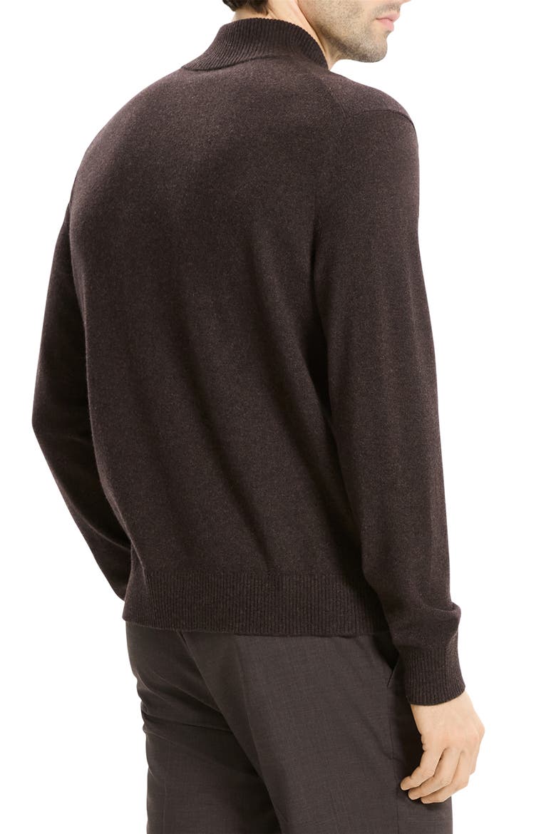 Hilles Quarter Zip Cashmere Sweater, Alternate, color, BROWNWOOD MELANGE