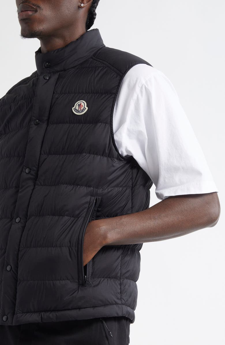 Moncler Barthe Down Puffer Vest, Alternate, color, Black