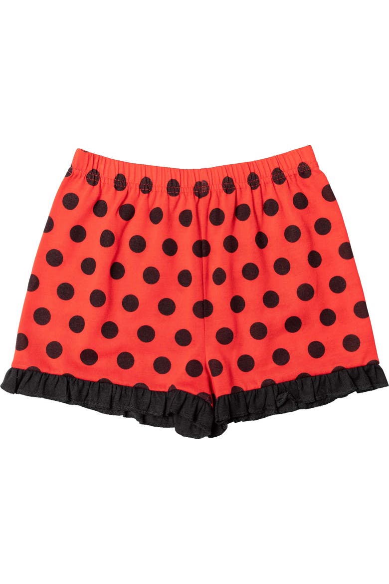 Ladybug Sleeveless Pajama Shirt and Shorts Set, Alternate, color, Ladybug Red