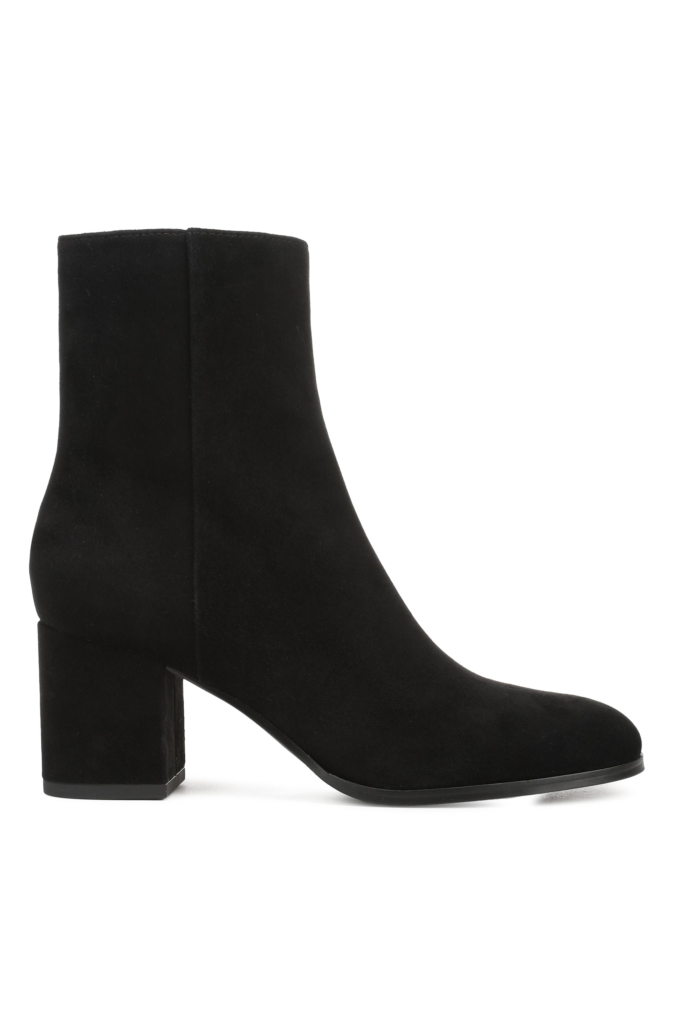 Jovie Leather Bootie, Alternate, color, BLACK