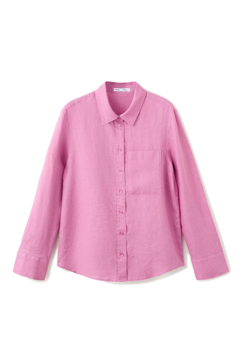 Pocket Linen Shirt, Main, color, PINK