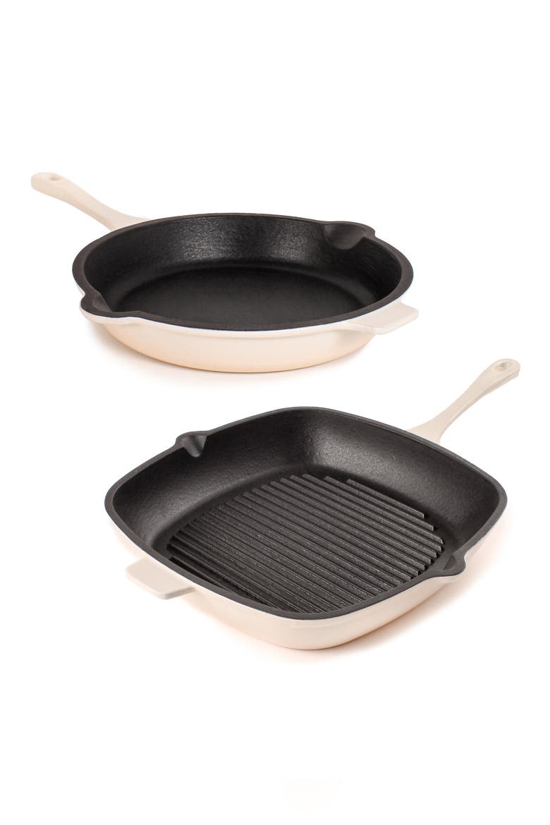Neo 2-Piece Cast Iron Set, Main, color, WHITE
