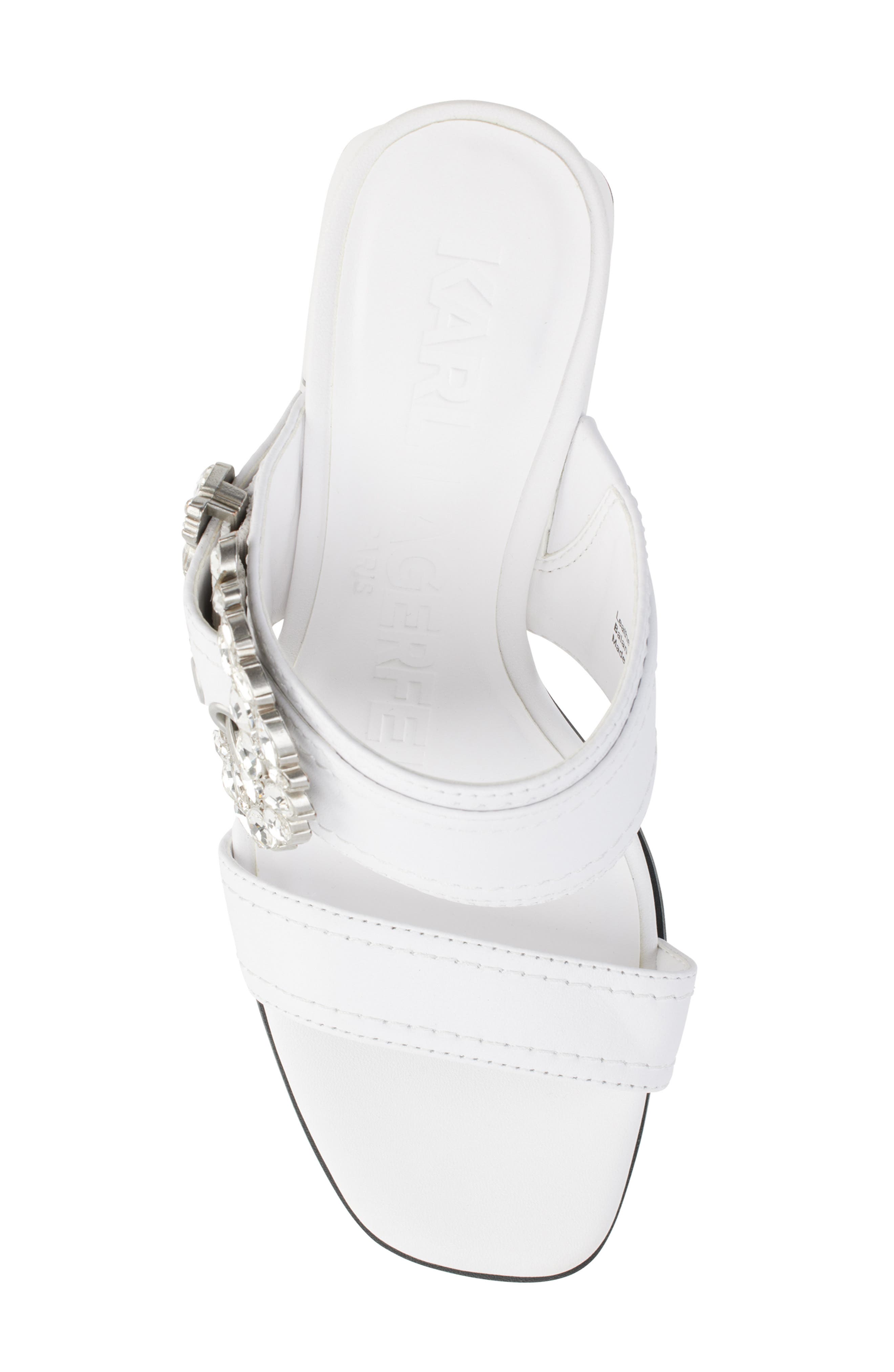 KARL LAGERFELD PARIS Sylvie Sandal, Alternate, color, Bright White