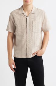 Percival Leland Stripe Camp Shirt