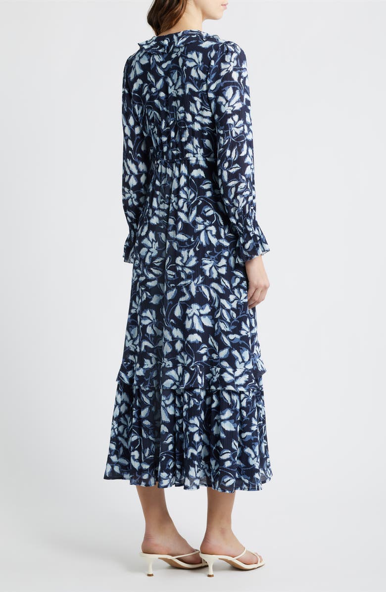 Rails Rois Floral Ruffle Long Sleeve Maxi Dress, Alternate, color, Navy Jasmine