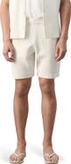 MANGO Slim Fit Cotton Waffle Pull-On Shorts